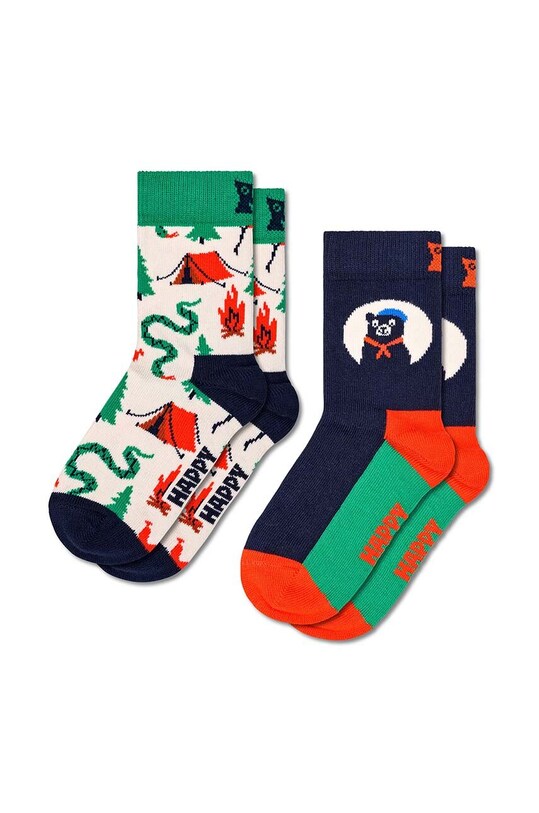Happy Socks skarpetki dziecięce Scout Life Socks 2-pack skarpetki długie biały P000106