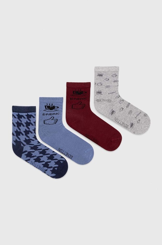 United Colors of Benetton skarpetki dziecięce 4-pack skarpetki długie multicolor 6AO307026.G.SEASONAL
