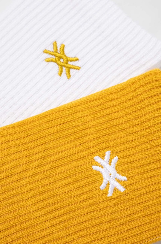 United Colors of Benetton skarpetki 2-pack 6AO30702A.G.SEASONAL żółty AW23