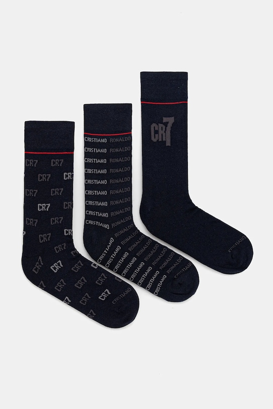 CR7 Cristiano Ronaldo calzini pacco da 3 stampa all-over blu navy 8283.80.120