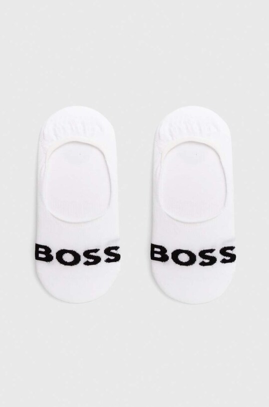 BOSS șosete 2-pack sosete scurte alb 50477866