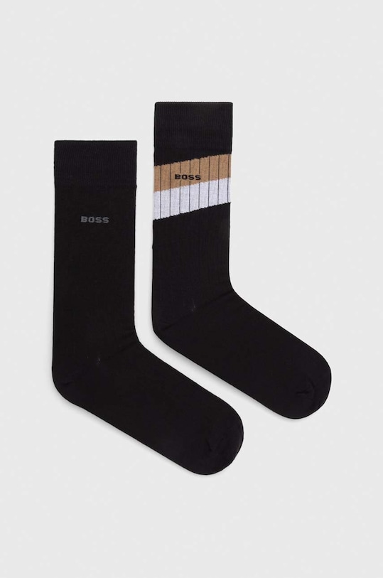 BOSS skarpetki 2-pack wzorzyste czarny 50495966