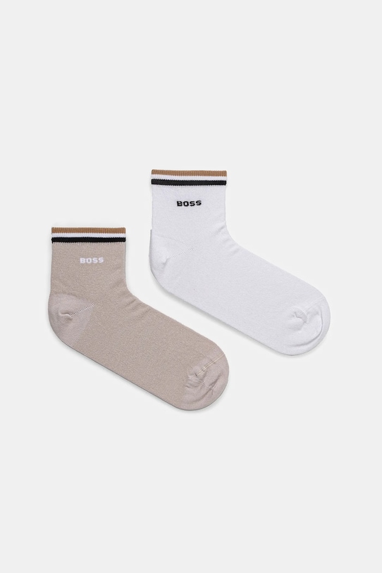 Ponožky BOSS 2-pak dlhé ponožky béžová 50491195