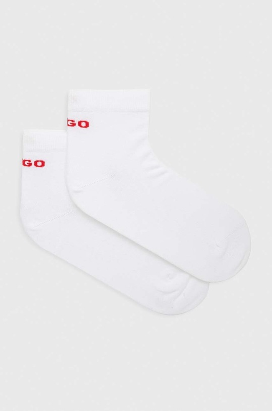 Κάλτσες HUGO 2-pack κοντές κάλτσες λευκό 50491226