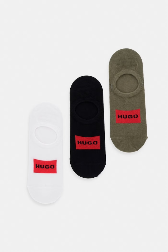 HUGO чоловічі шкарпетки до щиколотки 3P LC LABEL CC 3 шт. зелений 50496082