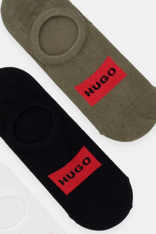 HUGO чоловічі шкарпетки до щиколотки 3P LC LABEL CC 3 шт. 50496082 зелений SS26