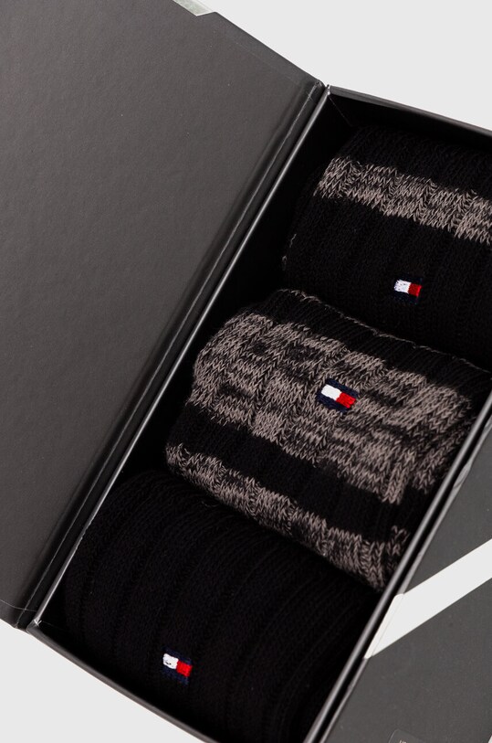 Одяг Шкарпетки Tommy Hilfiger 3-pack 701226073 чорний
