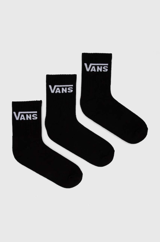 Ponožky Vans 3-pak dlhé ponožky čierna VN000BHXBLK1