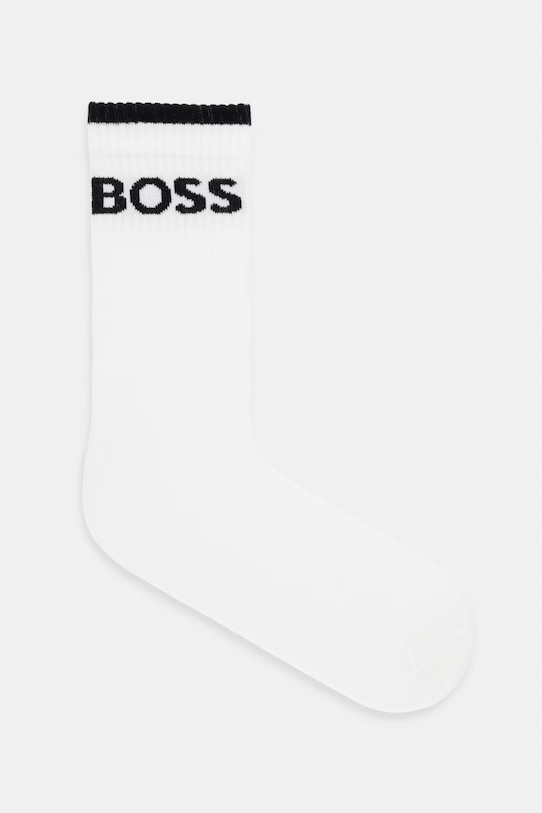 BOSS ponožky pánske 6P QS Stripe CC 6-pak 50510168 biela AA00