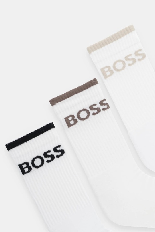 BOSS skarpetki 6-pack 6P QS Stripe CC 50510168 biały AW25