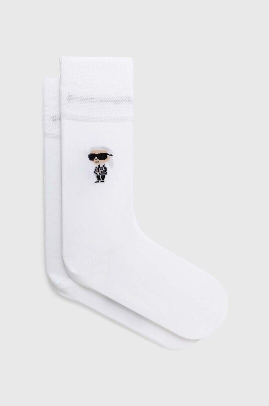 Κάλτσες Karl Lagerfeld ψηλές κάλτσες λευκό 534102.805504