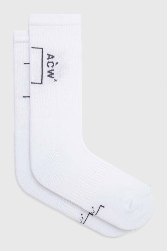 A-COLD-WALL* șosete BRACKET SOCK sosete lungi alb ACWMSK034C