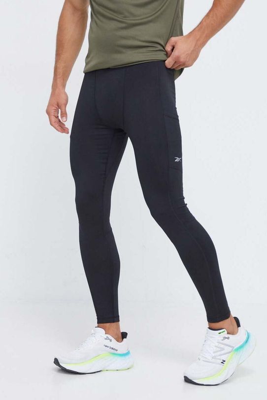 Tajice za trčanje Reebok Run Base Layer bez uzorka crna 100070568