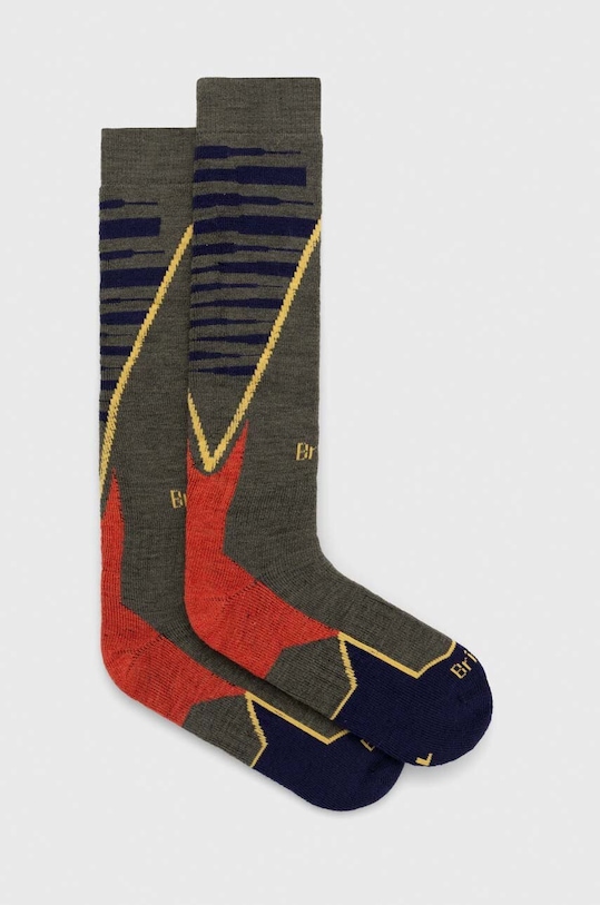 Bridgedale ciorapi de schi Ski Midweight + Merino Performance verde 710217