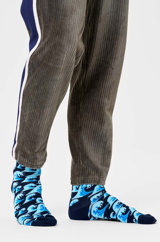 Odzież Happy Socks skarpetki Waves Sock P000036 niebieski