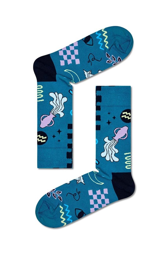 Ponožky Happy Socks Zodiac Aquarius dlouhé ponožky modrá P000149