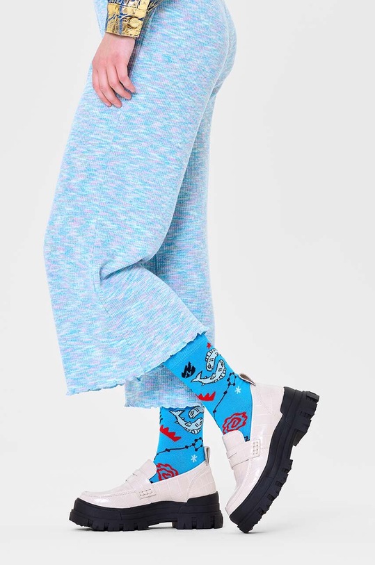 Happy Socks zokni Zodiac Pisces P000150 kék AW23