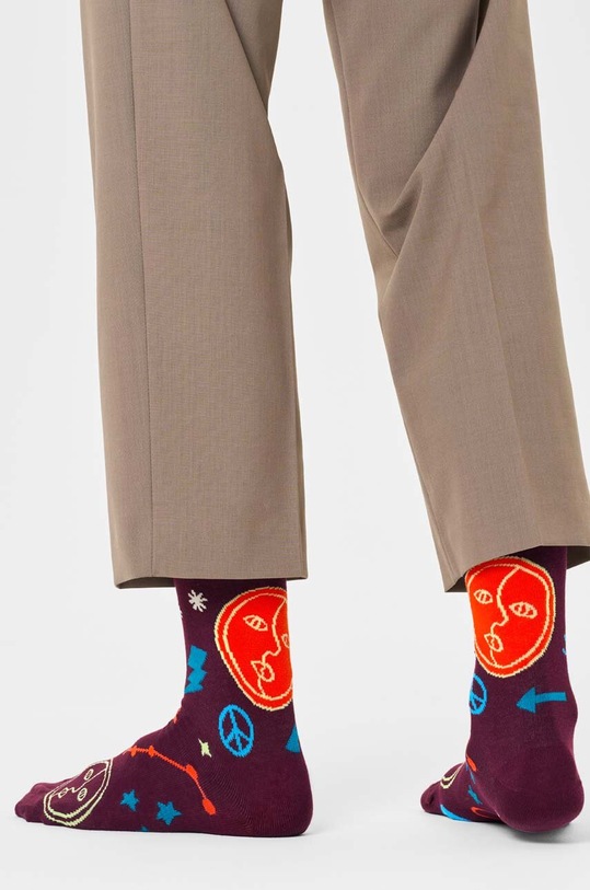 Ruházat Happy Socks zokni Zodiac Gemini P000141 burgundia