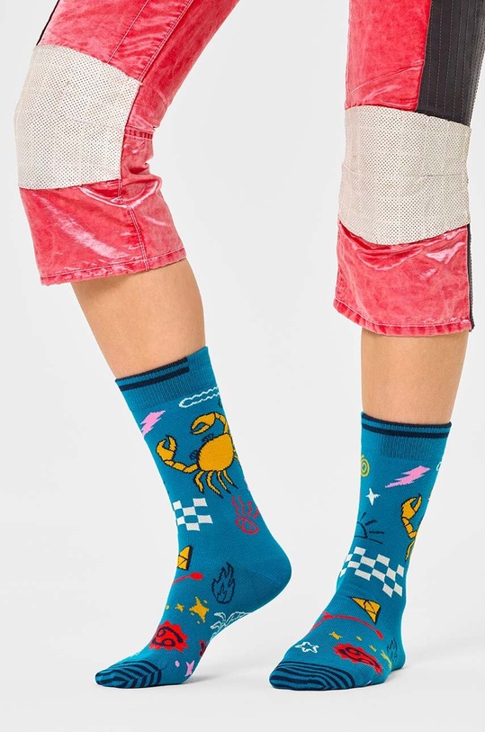 Happy Socks zokni Zodiac Cancer P000142 kék AW23