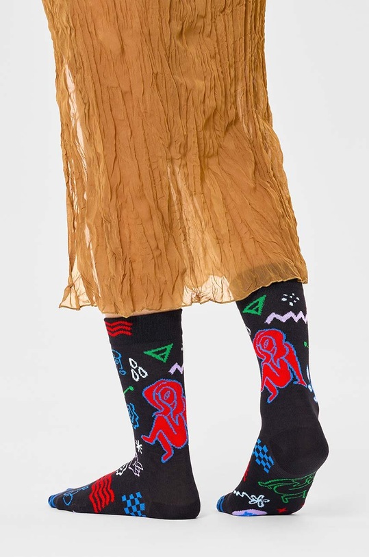 Happy Socks zokni Zodiac Virgo P000144 fekete AW23