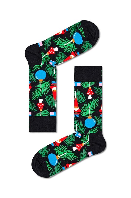 Ponožky Happy Socks Christmas Tree Decoration Sock dlouhé ponožky černá P000260