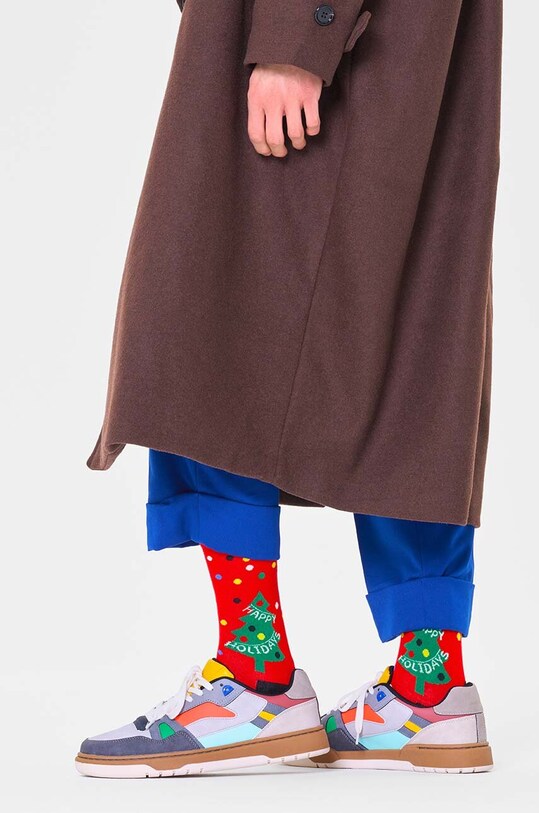 Odzież Happy Socks skarpetki Happy Holidays Sock P000266 czerwony