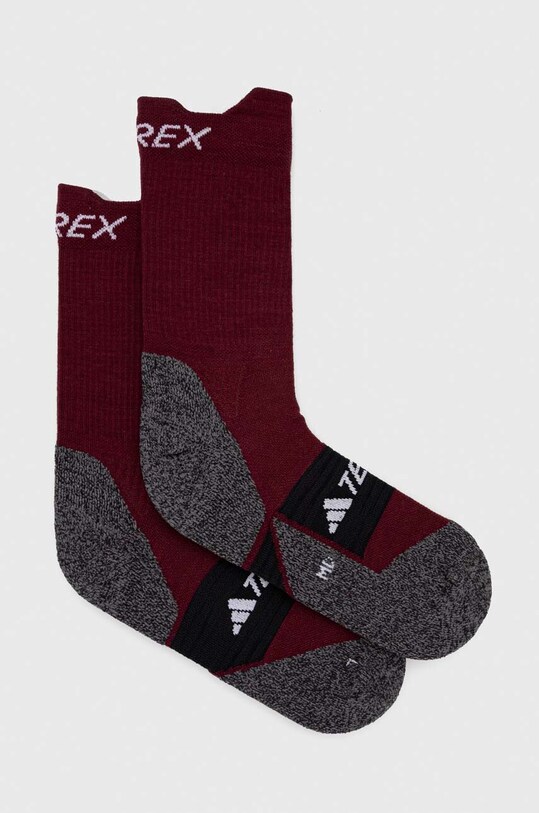 Κάλτσες adidas TERREX μπορντό IK8333
