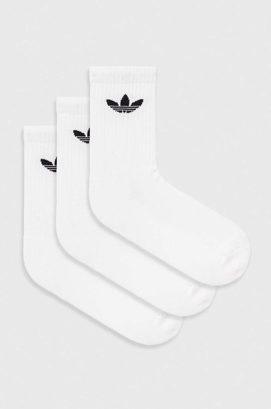 Ponožky adidas Originals 3-pak dlhé ponožky biela IJ5616