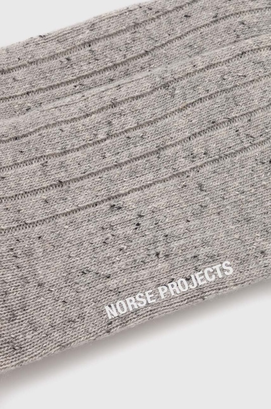 Norse Projects wool blend socks Bjarki Neps Wool Rib Sock N82.0008.1026 gray AW23