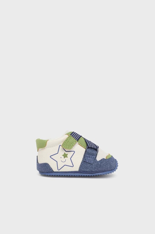 Mayoral Newborn buty niemowlęce imitacja skóry licowej zielony 9684.1N.Newborn.9BYX