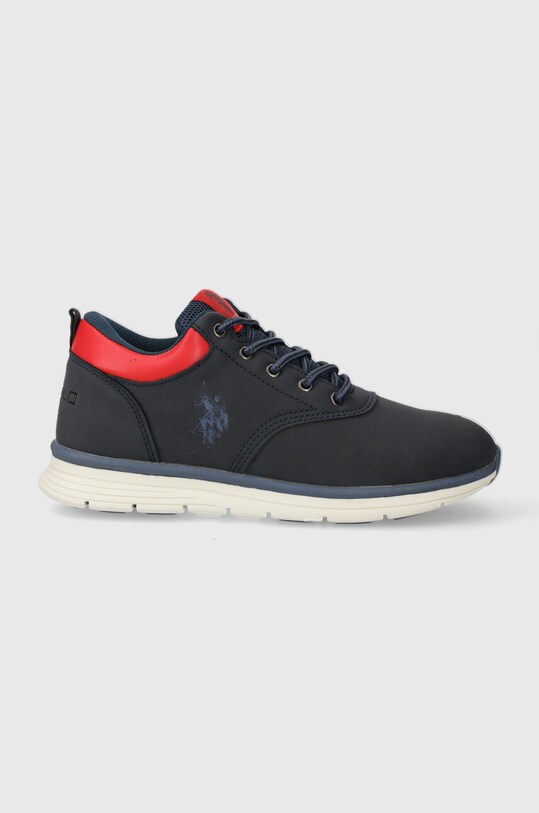 Παιδικές χειμερινές μπότες U.S. Polo Assn. απομίμηση λείου δέρματος σκούρο μπλε KREED002.35.39