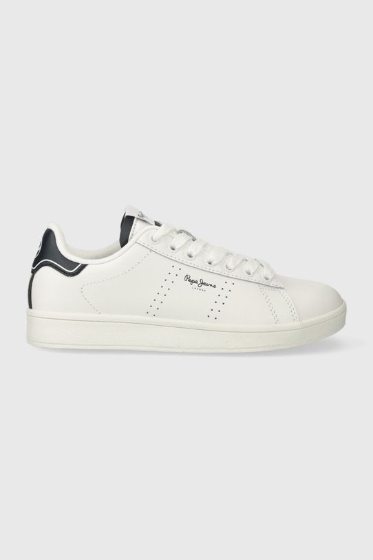 Sneakers boty Pepe Jeans imitace kůže bílá PBS30572