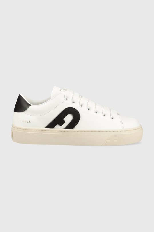Furla sneakers din piele Furla Joy plată alb YE71FJO.A.0194.2575S