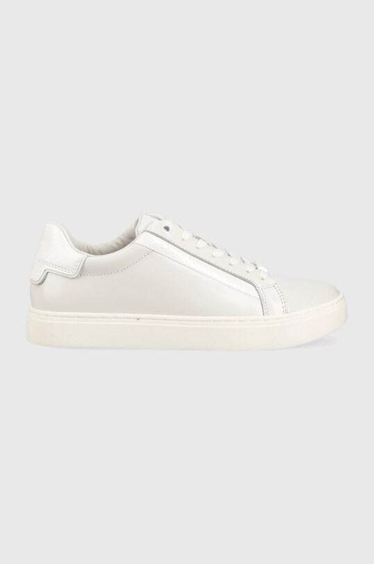 Кожаные кроссовки Calvin Klein CLEAN CUP LACE UP-NA плоская белый HW0HW01592