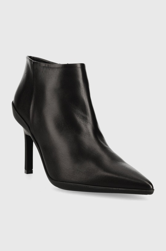 Kožne gležnjače Calvin Klein WRAP STILETTO ANKLE HW0HW01600 crna AW23