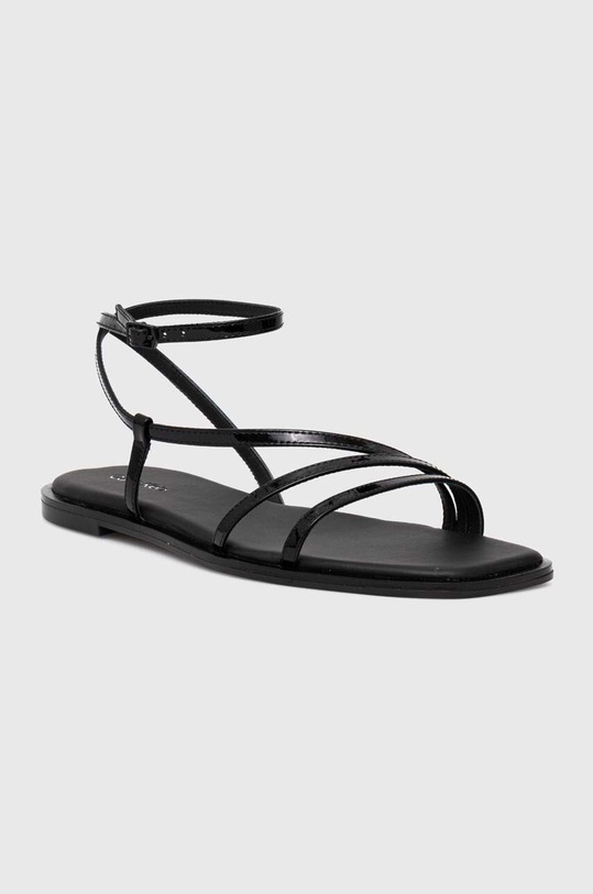 Calvin Klein sandały skórzane SQUARED SANDAL HW0HW01603 czarny AW23