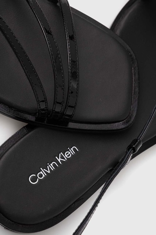 Calvin Klein sandały skórzane SQUARED SANDAL HW0HW01603 czarny