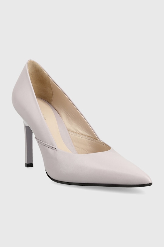 Kožené lodičky Calvin Klein GEO STILETTO PUMP 90 HW0HW01769 fialová AW23