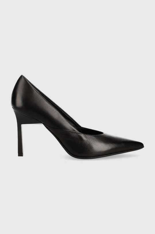 Δερμάτινες γόβες Calvin Klein GEO STILETTO PUMP 90 στιλέτο μαύρο HW0HW01769
