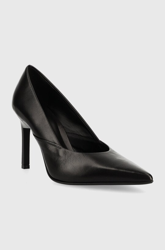 Kožené lodičky Calvin Klein GEO STILETTO PUMP 90 HW0HW01769 čierna AW23