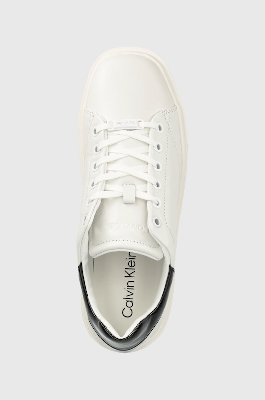 Calvin Klein bőr sportcipő SQUARED FLATFORM CUP fehér HW0HW01775