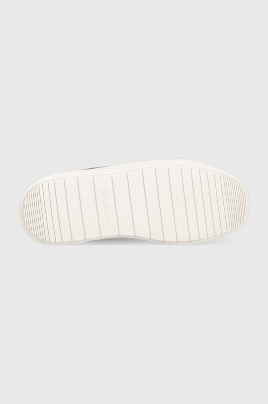 Calvin Klein sneakersy skórzane SQUARED FLATFORM CUP HW0HW01775 czarny