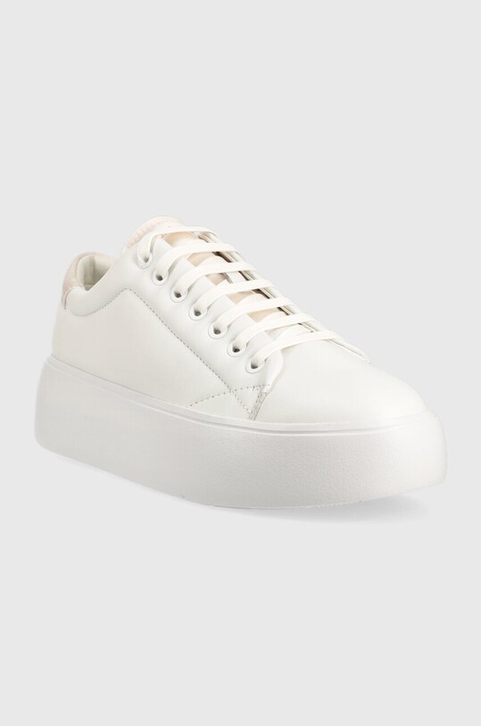 Δερμάτινα αθλητικά παπούτσια Calvin Klein BUBBLE CUPSOLE LACE HW0HW01778 λευκό AW23