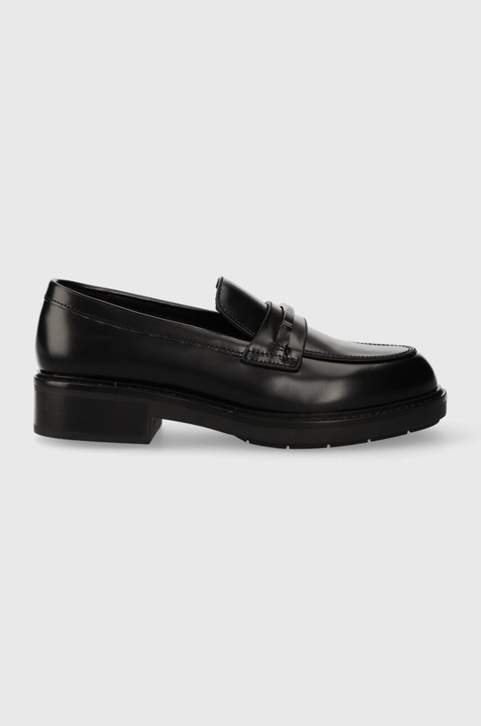 Calvin Klein mokasyny RUBBER SOLE LOAFER W imitacja skóry licowej czarny HW0HW01791