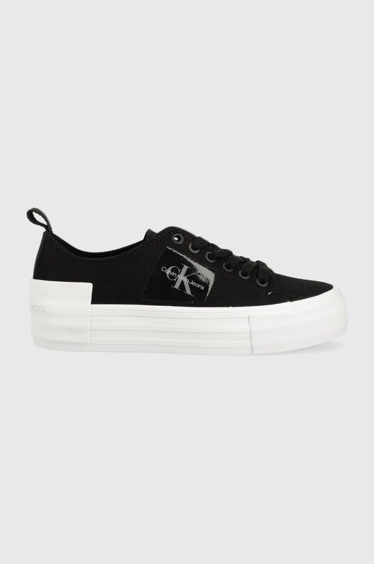 Tenisky Calvin Klein Jeans BOLD VULC FLATF LACE platforma čierna YW0YW01039