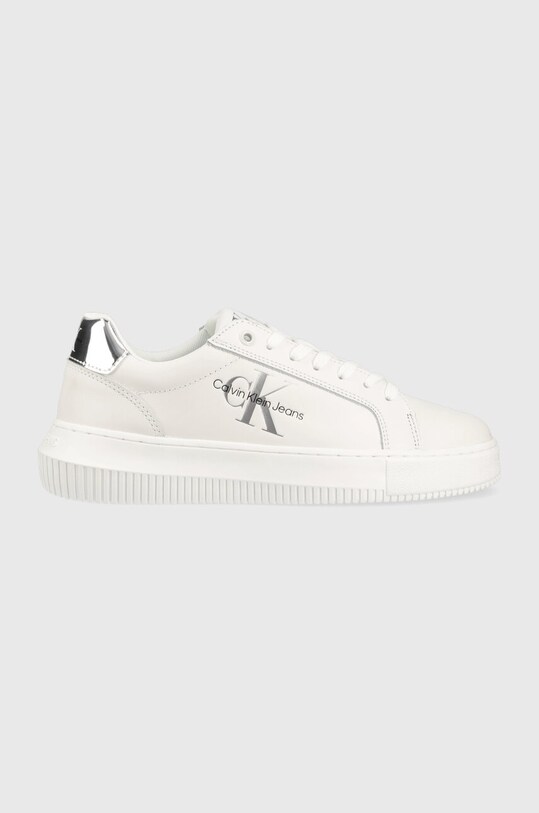 Calvin Klein Jeans sneakersy skórzane CHUNKY CUPSOLE MONO platforma biały YW0YW01224