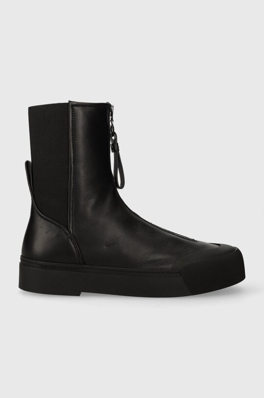 Členkové topánky Emporio Armani plochý čierna X3N172.XN896.K001