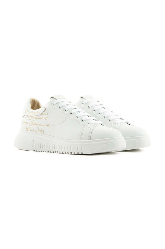 Kožené tenisky Emporio Armani X3X024.XN894.N195 biela AW23