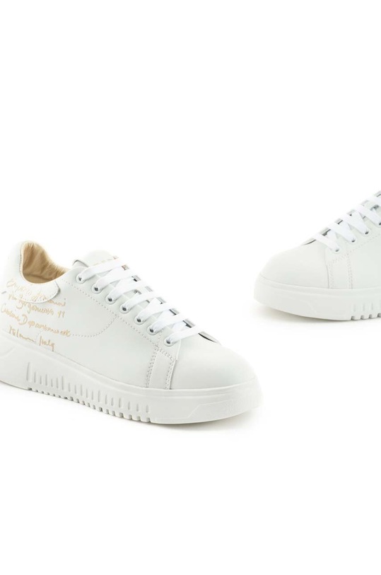 Emporio Armani sneakers din piele alb X3X024.XN894.N195