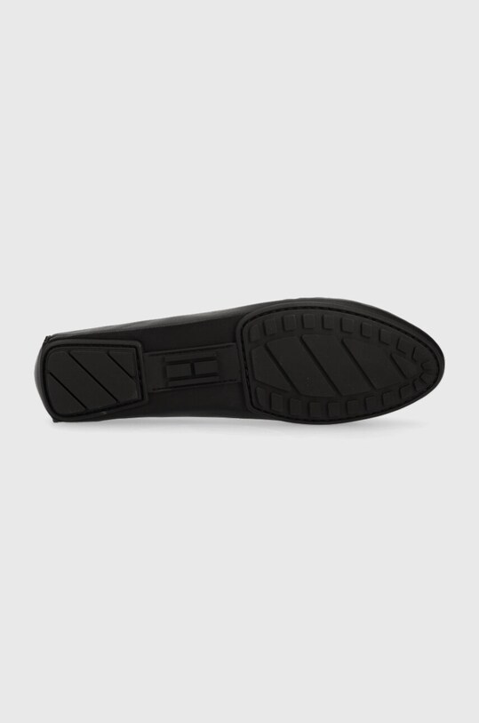 Δερμάτινα μοκασίνια Tommy Hilfiger ESSENTIAL CHIC MOCASSIN FW0FW07224 μαύρο